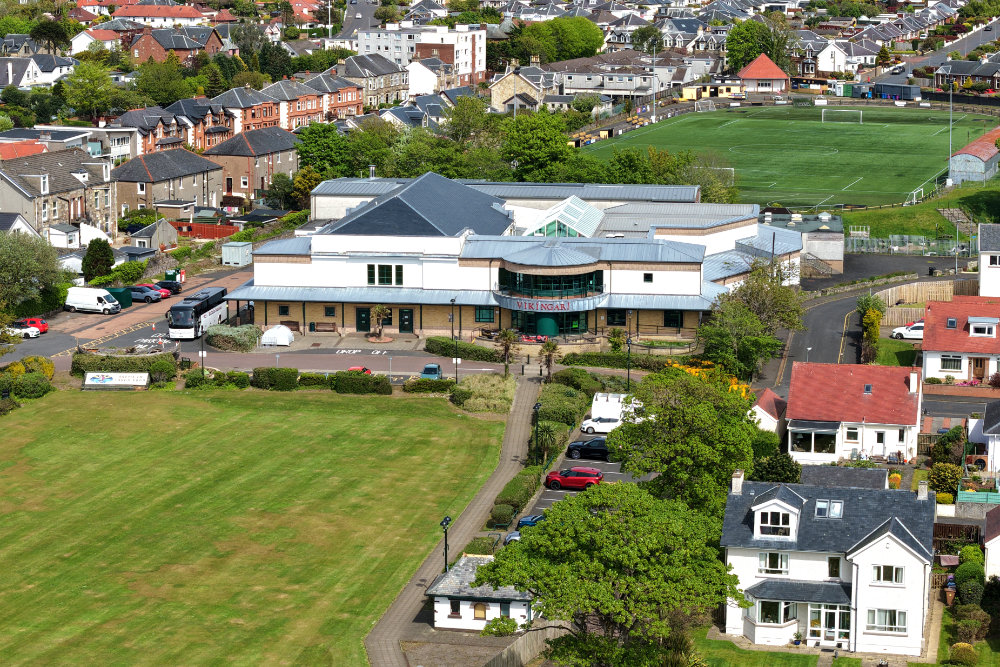 Vikingar!, Largs, Ayrshire, aerial photograph