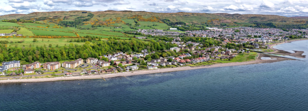 Largs  Wartime Hotels, Largs, North Ayrshire, aerial photograph
