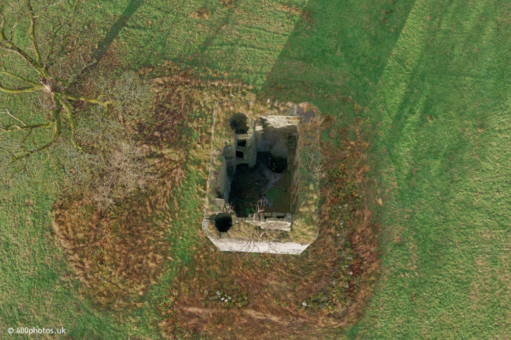 Barr Castle, Lochwinnoch, aerial photograph