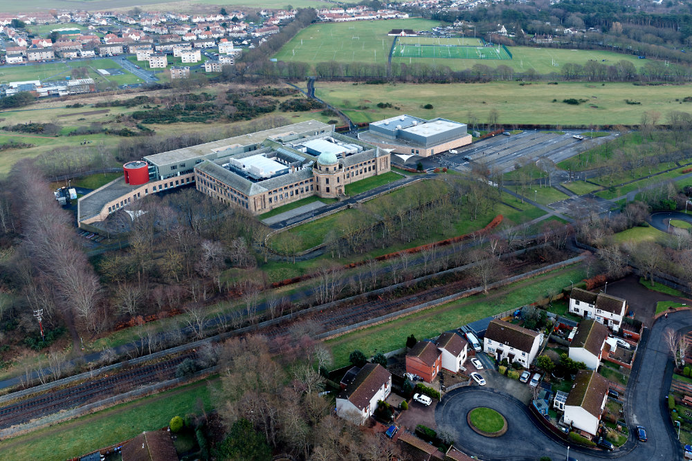Marr College_Troon, Ayrshire, aerial photograph