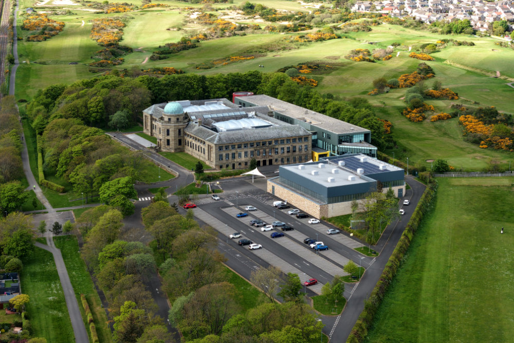 Marr College_Troon, Ayrshire, licensable aerial photograph