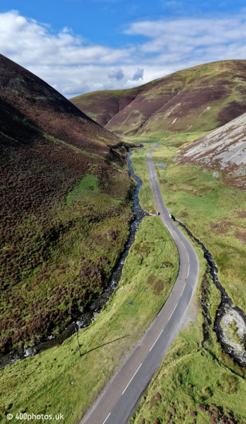 The Mennock Pass, Dumfries and Galloway - aerial photograph