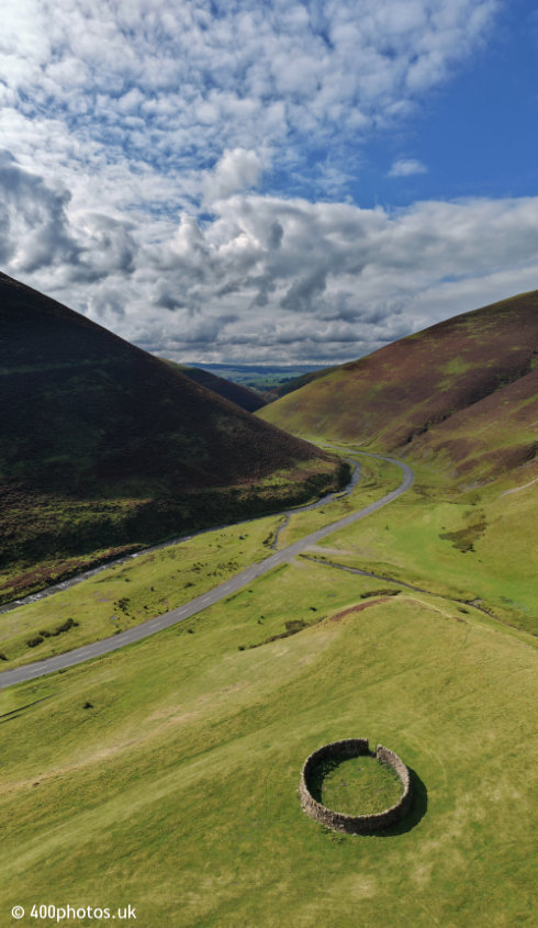 The Mennock Pass, Dumfries and Galloway - aerial photograph
