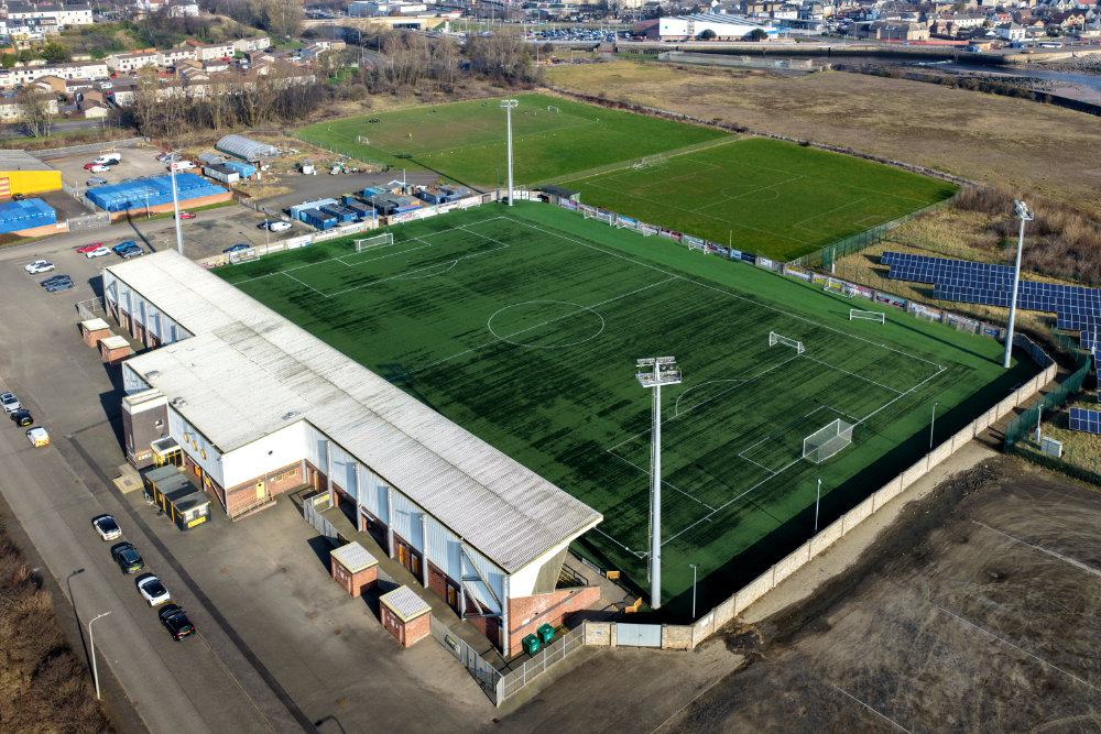 Bayview Stadium, Methil, Fife, aerial photograph