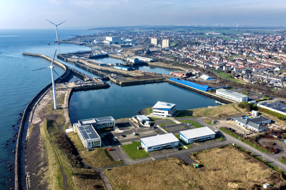 Fife Renewables Innovation Centre, Methil, Fife, aerial photograph