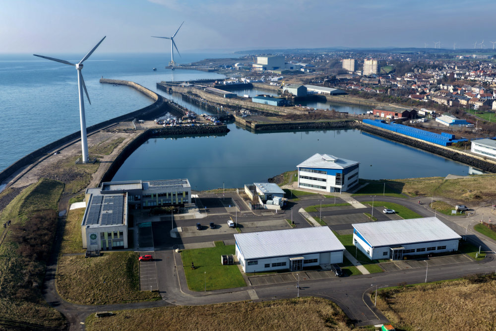 Fife Renewables Innovation Centre, Methil, Fife, aerial photograph