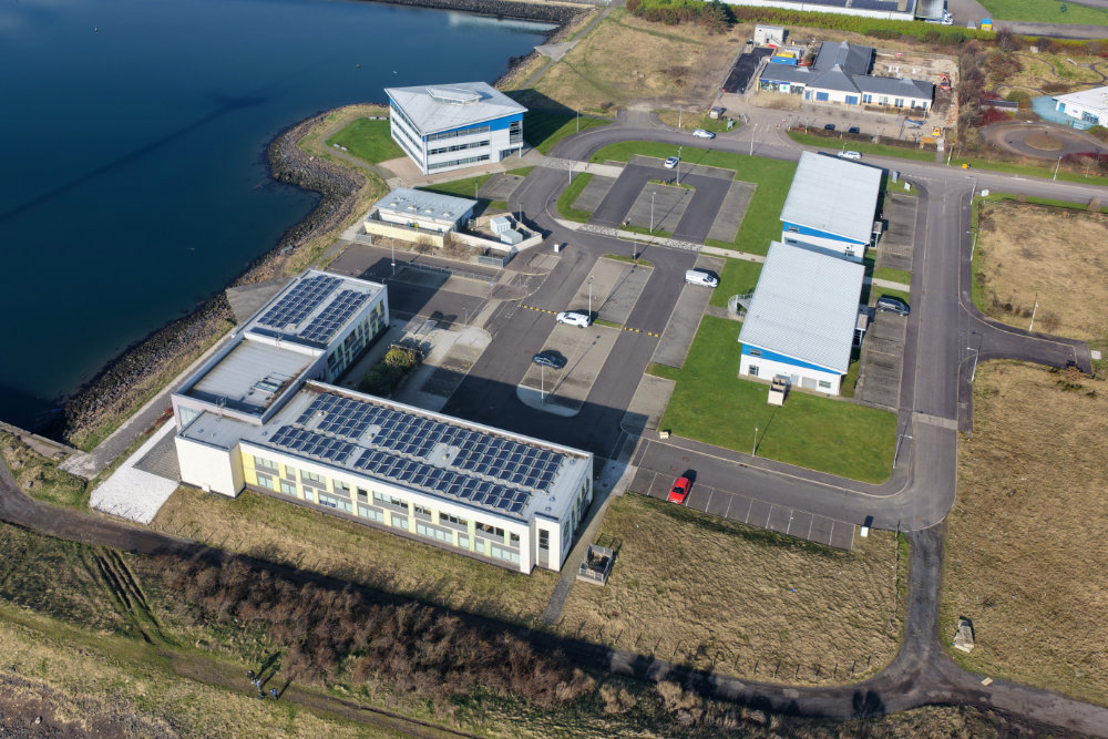 Fife Renewables Innovation Centre, Methil, Fife, aerial photograph