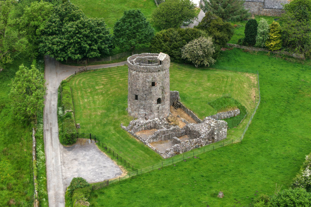 Orchardton Tower, Castle Douglas, Dumfries and Galloway, licensable aerial photograph