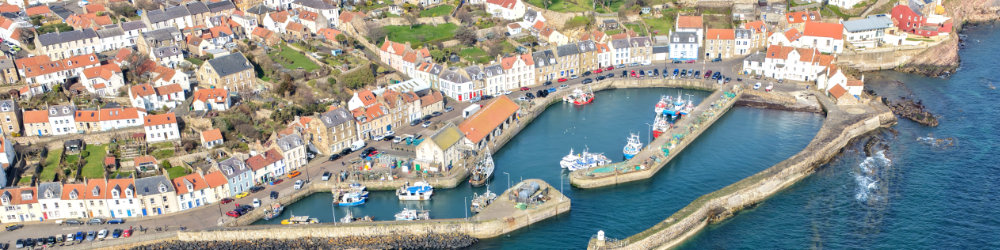 Pittenweem Harbour, East Neuk of Fife, aerial photograph