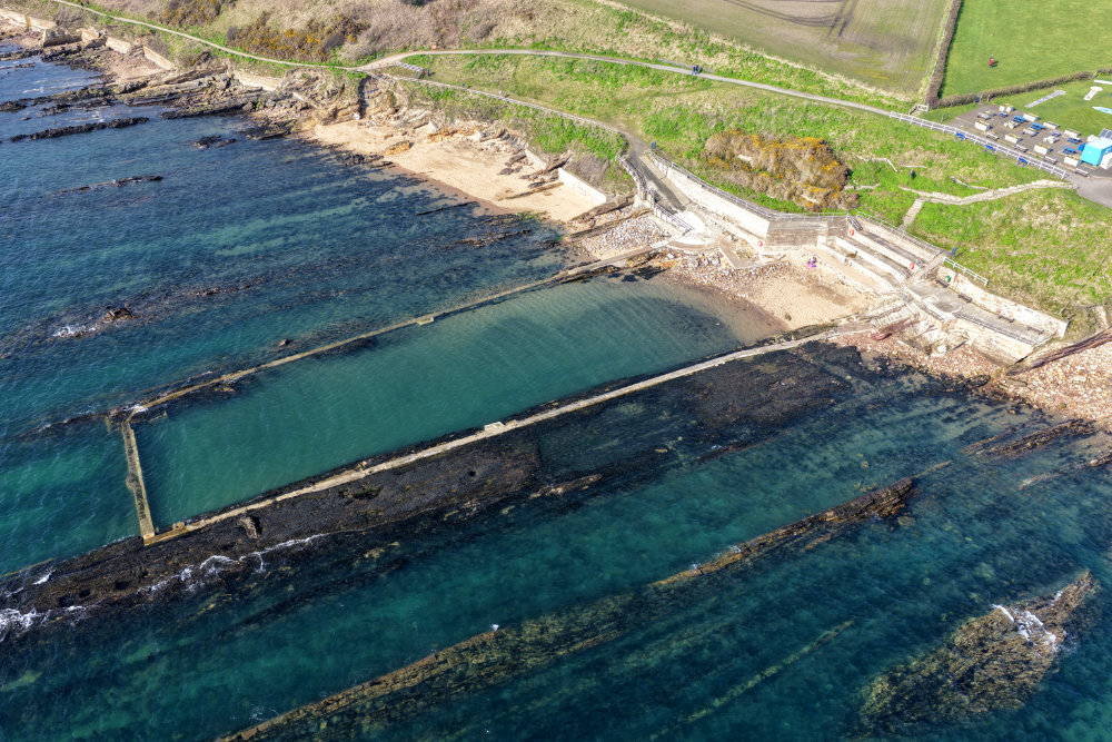 Pittenweem Outdoor Pool, East Neuk of Fife, aerial photograph