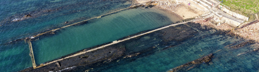 Pittenweem Outdoor Pool, East Neuk of Fife, aerial photograph