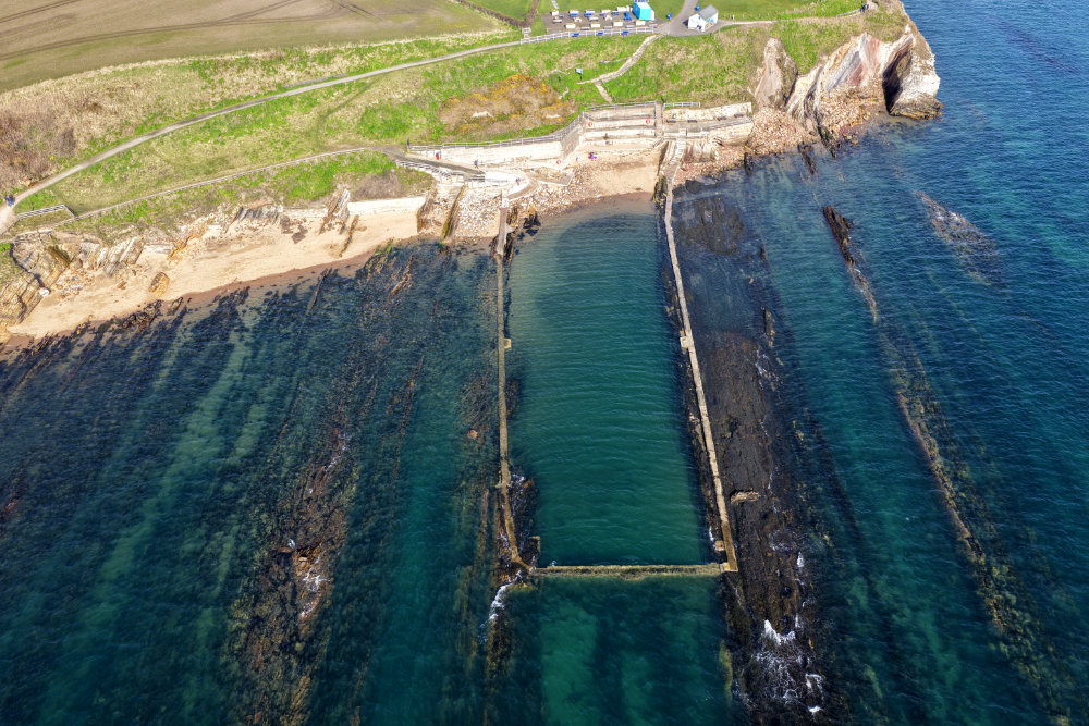 Pittenweem Outdoor Pool, East Neuk of Fife, aerial photograph