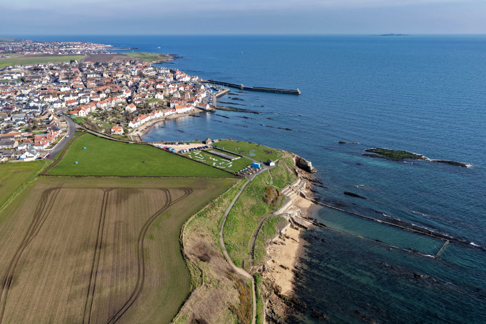 Pittenweem Outdoor Pool, East Neuk of Fife, aerial photograph