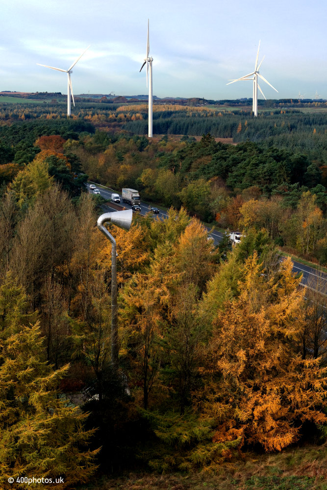Polkemmet Horn, by the M8, Polkemmet Country Park, aerial photograph