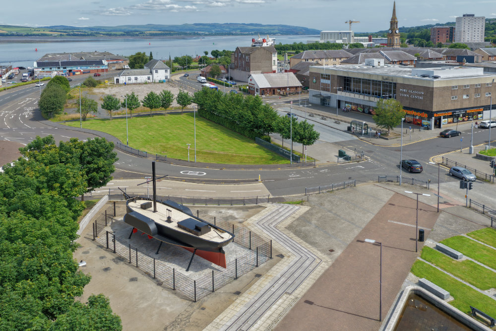 The Comet, Port Glasgow, licensable aerial photograph