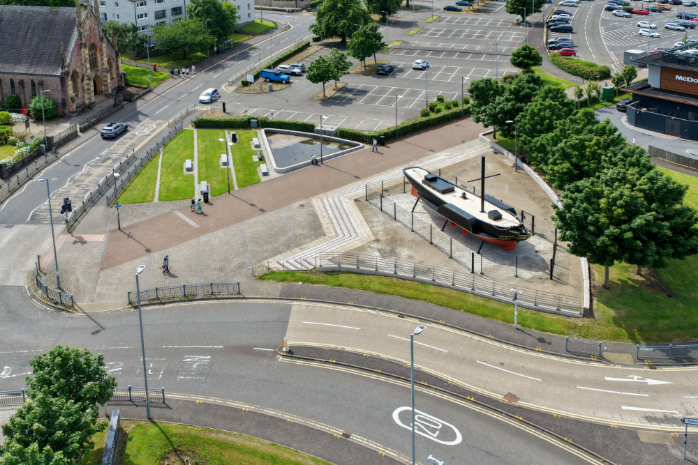 The Comet, Port Glasgow, licensable aerial photograph