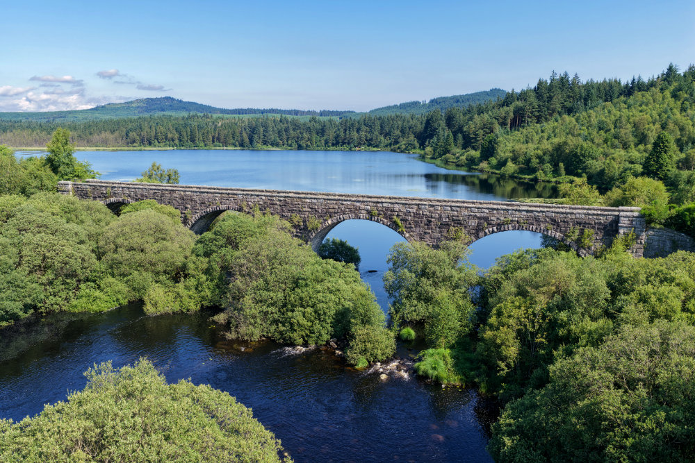 Loch Stroan, Raiders' Road, Galloway Forest Park, licensable aerial photograph