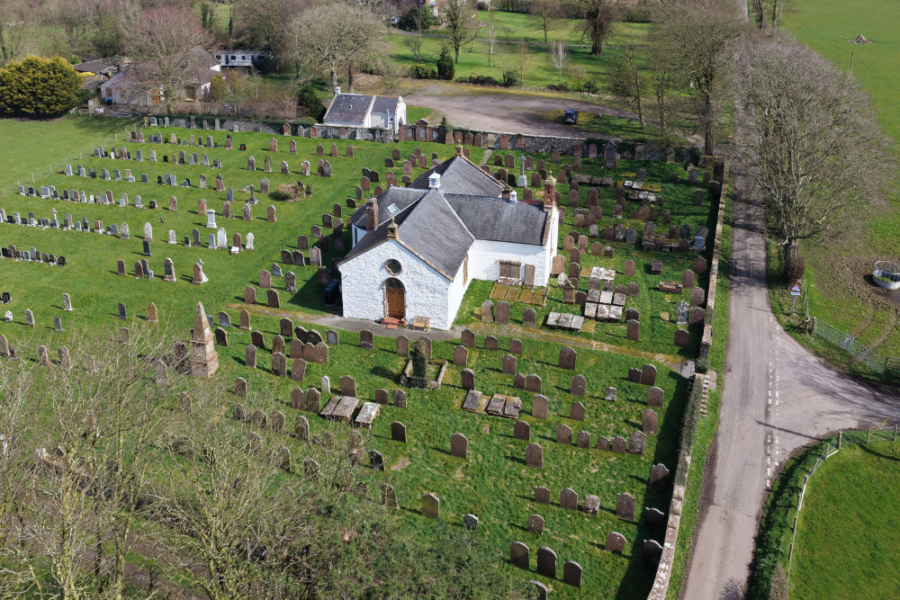 Ruthwell Church, Dumfries and Galloway, aerial photograph