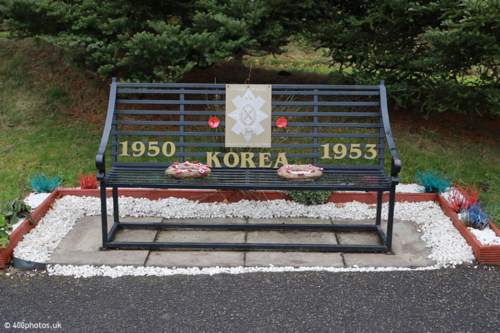 The Scottish Korean War Memorial, Torpichen, Linlithgow, aerial photograph