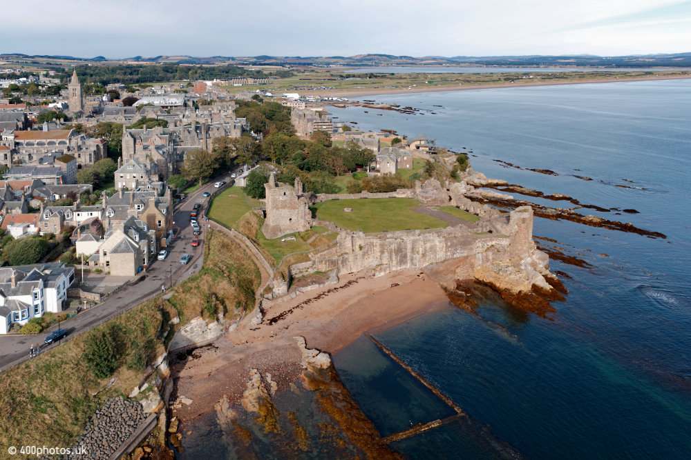 St Andrews Castle, Fife, aerial photograph