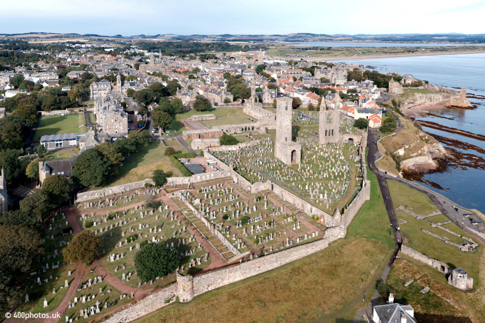 St Andrews Cathedral, Fife, aerial photograph