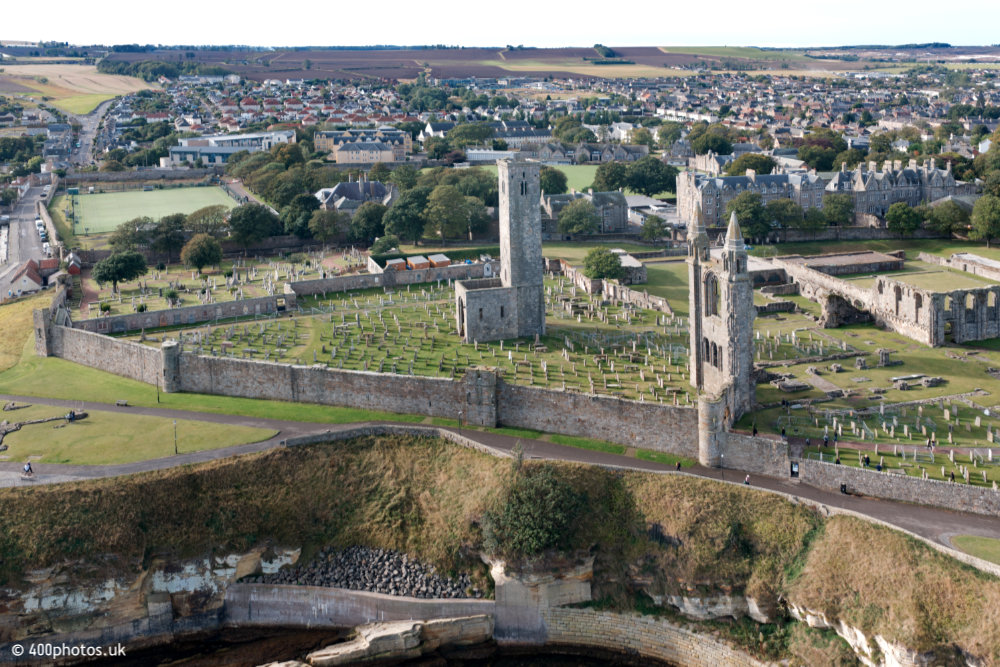 St Andrews Cathedral, Fife, aerial photograph