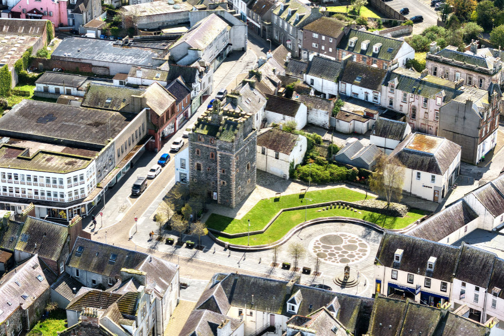 Stranraer Castle of St John, Dumfries and Galloway, aerial photograph