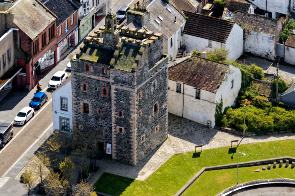 Stranraer Castle of St John, Dumfries and Galloway, aerial photograph
