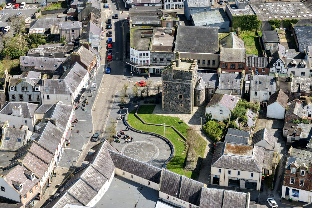 Stranraer Castle of St John, Dumfries and Galloway, aerial photograph