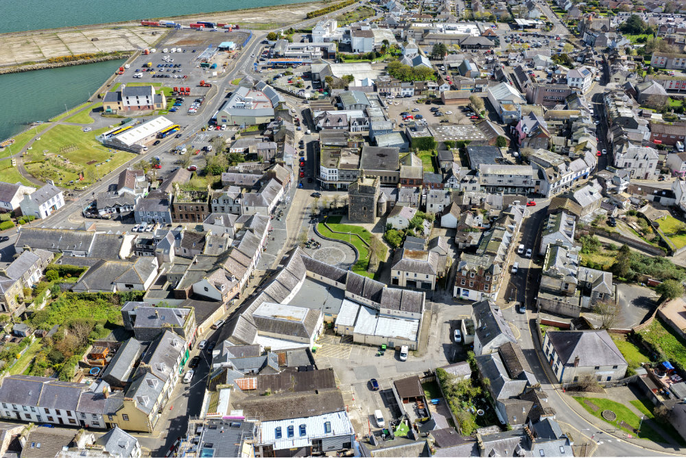 Stranraer Castle of St John, Dumfries and Galloway, aerial photograph