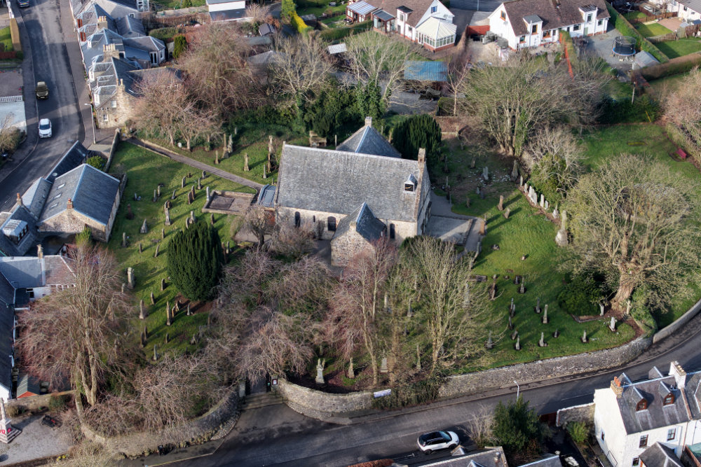 Symington Church and Village, aerial photograph