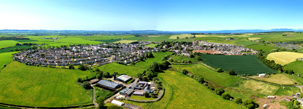 Tarbolton Village, Ayrshire, Scotland, licensable aerial photograph