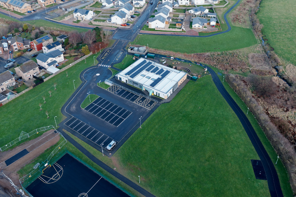 Struthers Early Learning Centre, Troon, aerial photograph