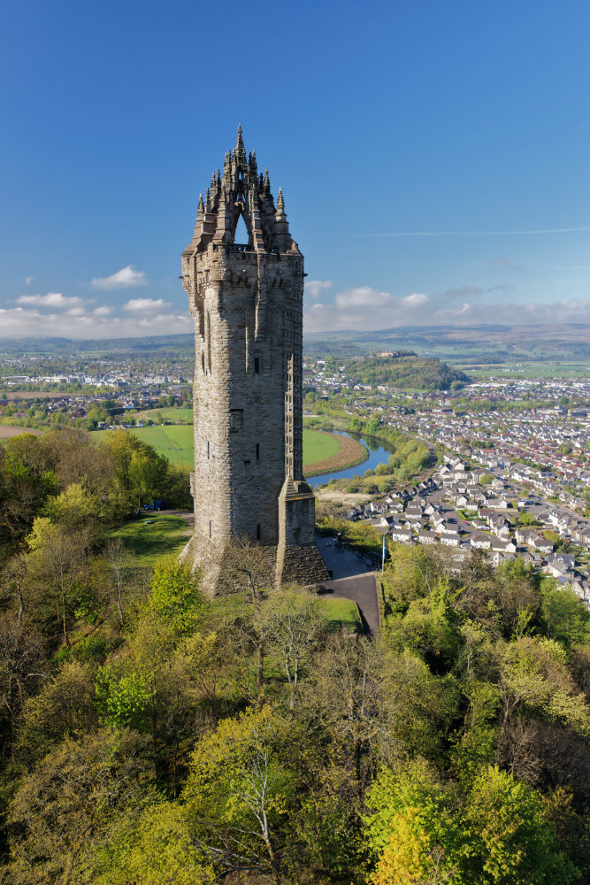 The National Wallace Monument, Causewayhead, Stirling, aerial photograph