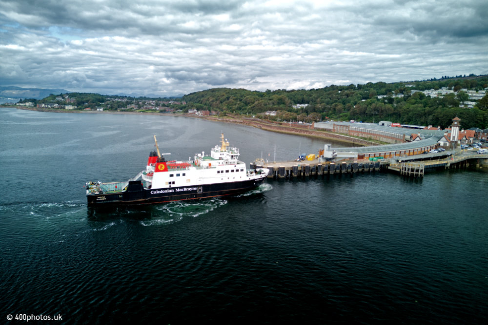 Wemyss Bay to Rothesay Ferry, Wemyss Bay, aerial photograph