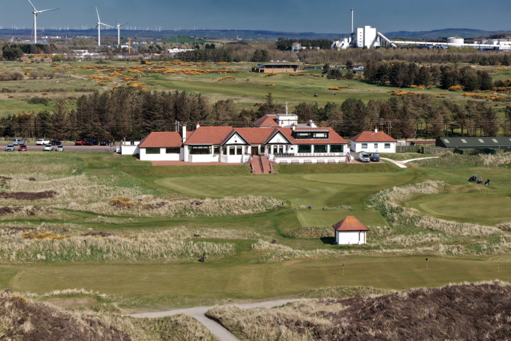 Western Gailes Golf Club, Irvine, North Ayrshire, aerial photograph